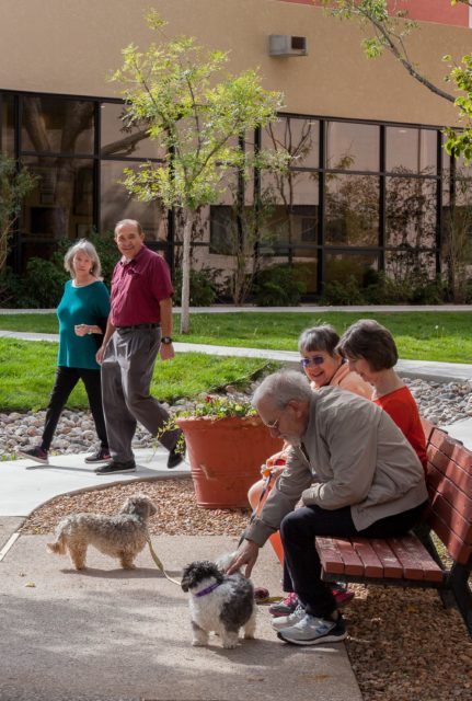 Residents Walking and Enjoying Outdoors