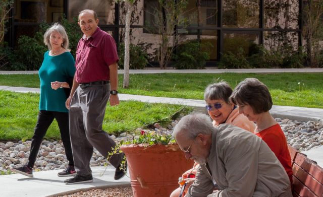 Residents Walking and Enjoying Outdoors