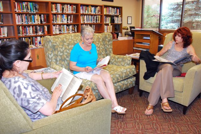 Residents Reading in the Library